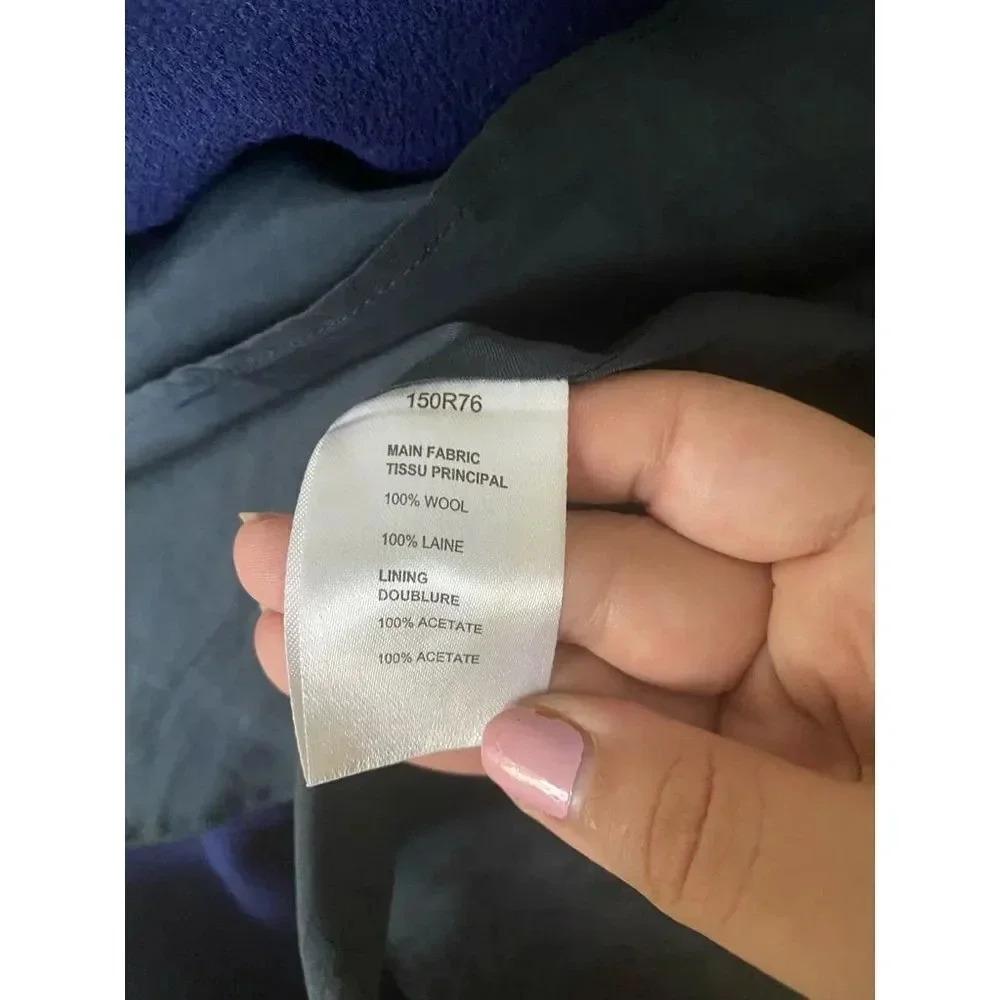 Carven Blue Wool Drop Waist Dress - Picture 3 of 7
